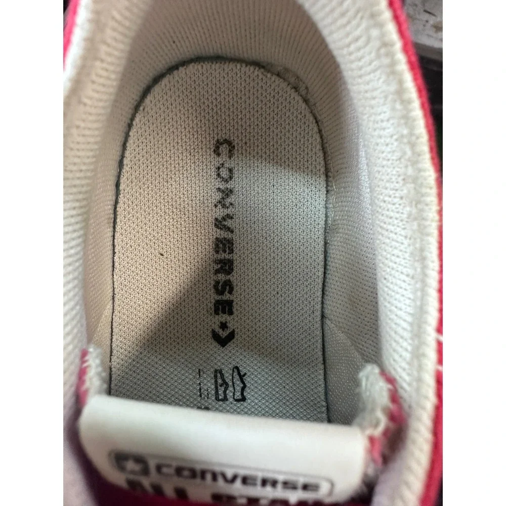Converse Star Player Toddler Sneakers Red Canvas Hook Loop Low Top Shoes